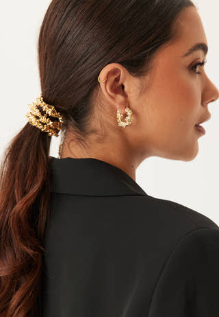 Act Recycled Hoop Earrings Gol