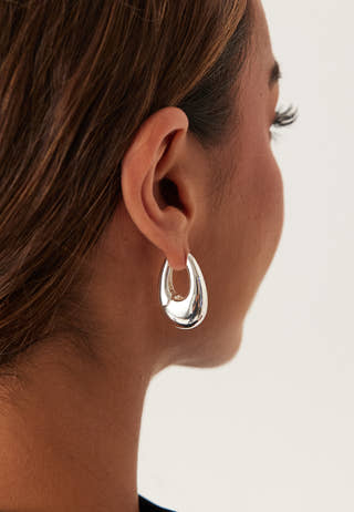 Autumn Chunky Retro Hoop Earri