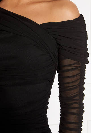 Ruched Assymetric Dress