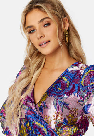 Jonnie Jacquard Wrap Top