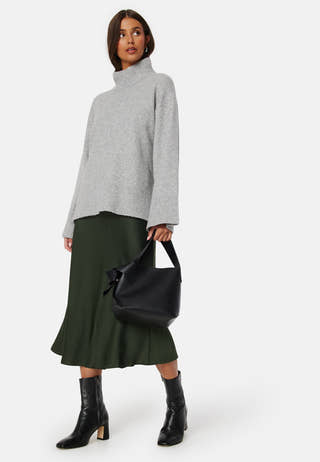 Lena High Waist Midi Skirt