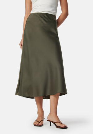 Lena High Waist Midi Skirt