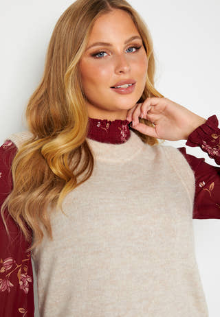 Lulu Knit Vest O-Neck