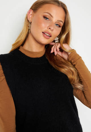 Lulu Knit Vest O-Neck