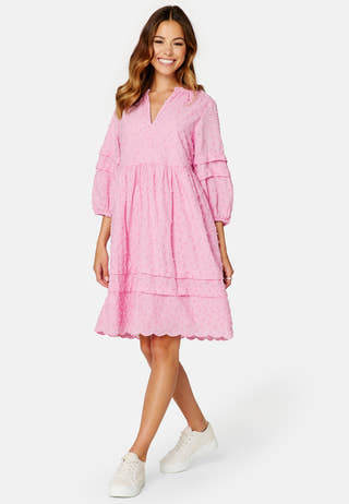 Minja 3/4 Broderi Knee Dress