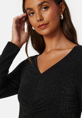 Rue LS Midi Glitter Dress