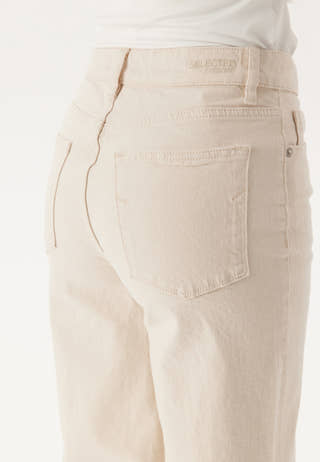 Slfalice Hw Wide Long Ecru Jea