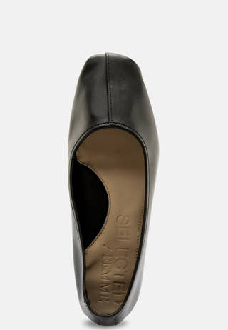 Slfelia leather ballerina