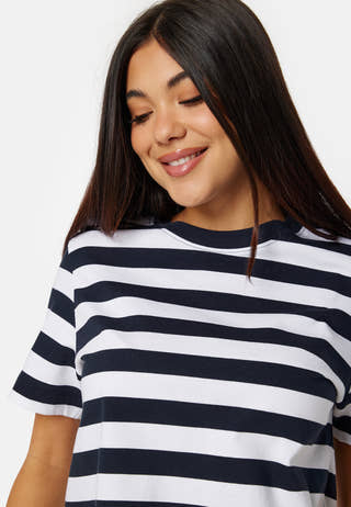 Slfessentail Striped Boxy Tee