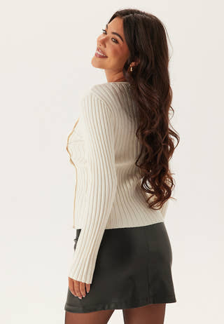 Slfhelen Ls Knit Button O-neck