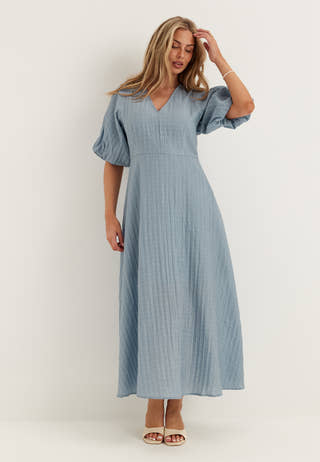 Slfmaddie Ss Closed Back Midi Dress