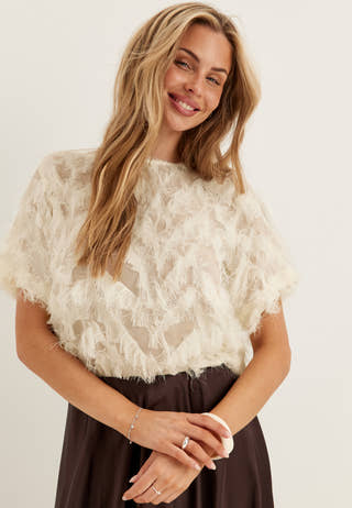 Slfmyline Ss Boat Neck Top