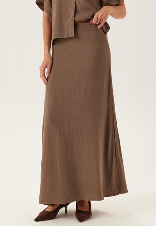 Slfviva Hw Ankle Linen Blend Skirt