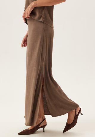 Slfviva Hw Ankle Linen Blend Skirt