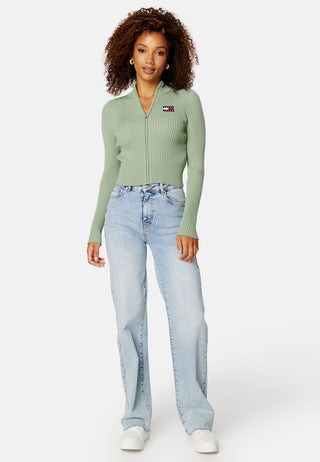 Badge Zip Trhu Sweater