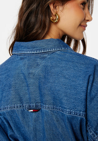 Chambray Midi Denim Shirt Dress