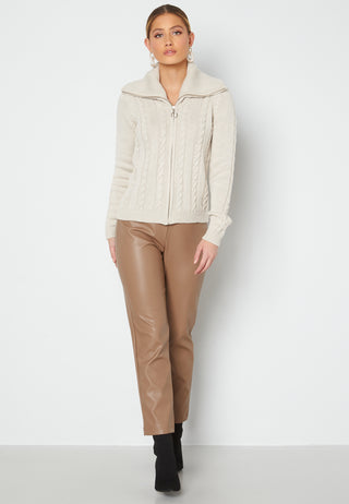 Cable Knit Zip Cardigan