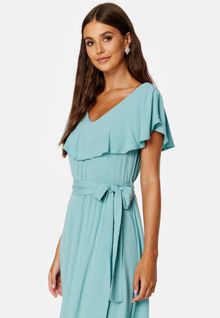 Saga Flounce Wrap Dress