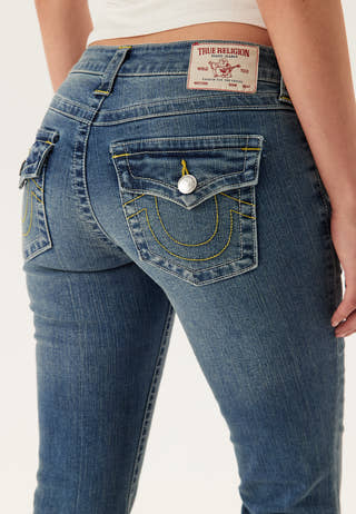 Becca Mid Rise Boot Cut Flap