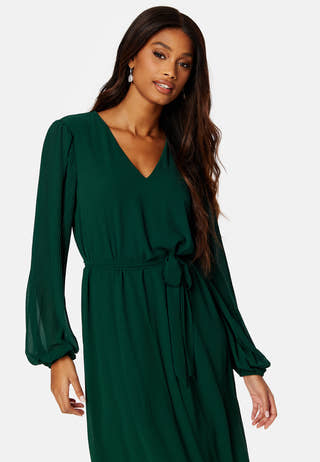 Bailey L/S V-neck Calf Dress