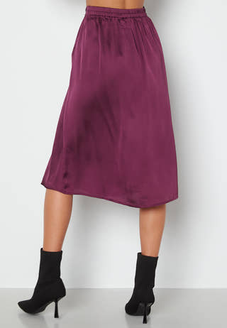 Cristy H/W Rouching Slit Skirt