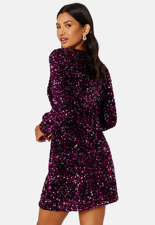 Fame L/S V-Neck Dress