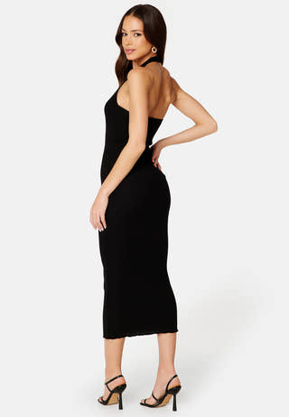 Felicia SL Calf Halterneck Knit Dress