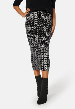 Gold Needle Art 7/8 Pencil Skirt