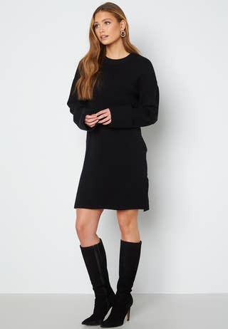 Gold Needle LS Short O-Neck Dress