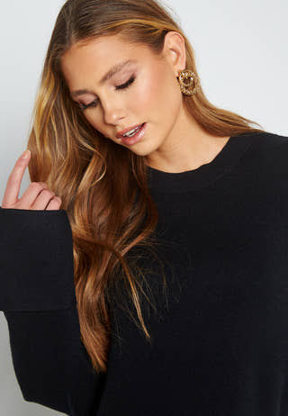 Gold Needle LS Short O-Neck Dress