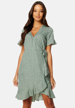 Henna 2/4 Wrap Frill Dress