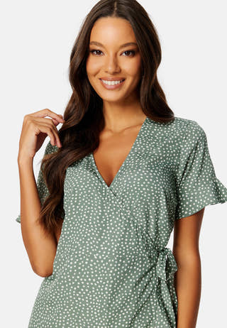Henna 2/4 Wrap Frill Dress