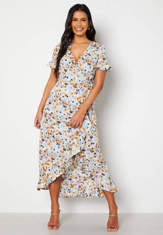 Henna 2/4 Wrap Long Dress