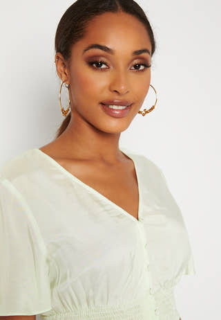 Kamilie 2/4 V-Neck Smock Top