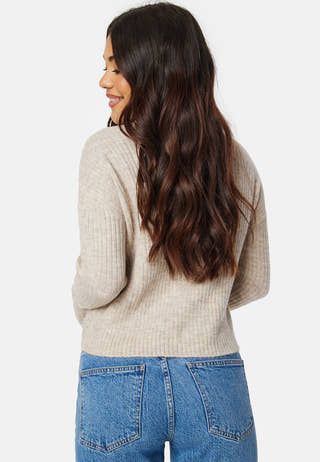 Lefile LS O-Neck Rib Blouse