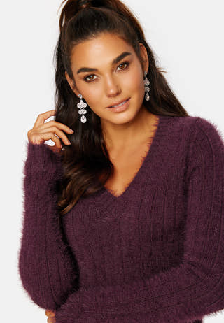 Poilu LS V-Neck Blouse