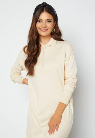 Saba LS Collar Below Knee Dress