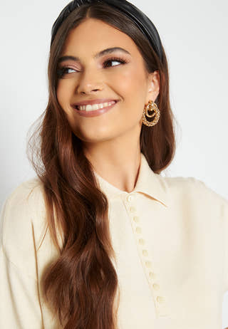 Saba LS Collar Below Knee Dress