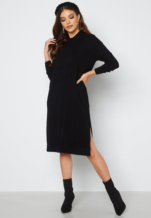 Saba LS Collar Below Knee Dress