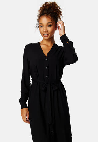 Vica LS Shirt Calf Dress