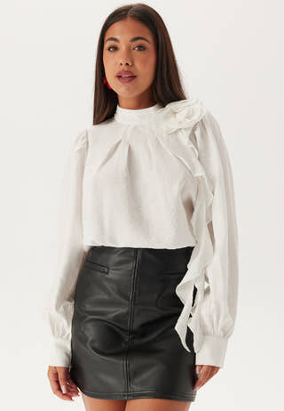 Vmbailey Ls Frill Top Wvn