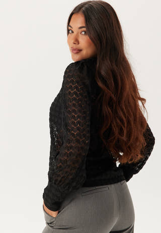 Vmbecca Ls High Neck Lace Top