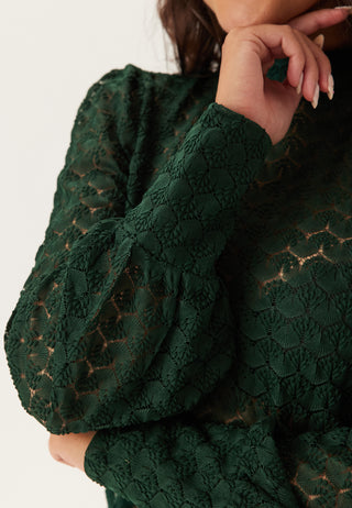 Vmbecca Ls High Neck Lace Top