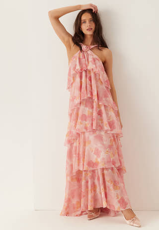 Vmfelicia Sl Ruffle Maxi Dress