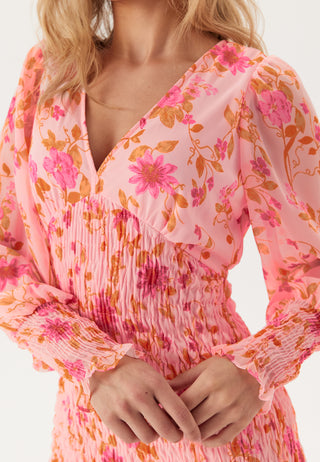 Vmflora Ls V-neck Calf Dress