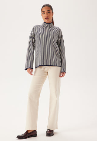 Vmgold Ls Highneck Pinstripe P