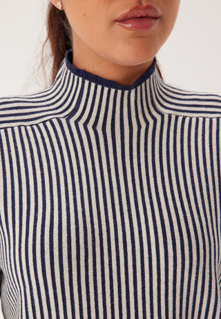 Vmgold Ls Highneck Pinstripe P