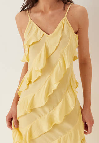 Vmicelyn Sl Ruffle Maxi Dress