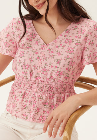 Vmjosie Ss V-neck Short Smock Top