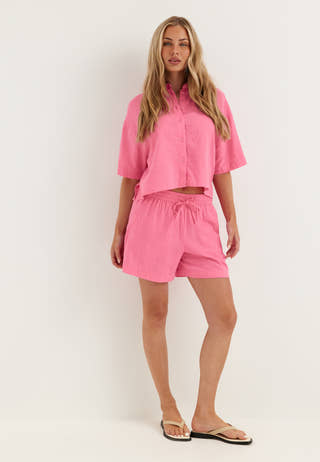 Vmlinn 2/4 SHORT SHIRT WVN NOOS